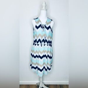 Rue21 Sleeveless Chevron Dress/Hi-Low Hem